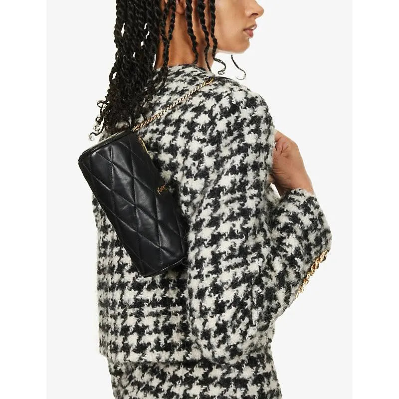 Saint Laurent Borsa cilindrica 'Sade Mini' con Cassandre in pelle Trap